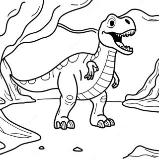 T Rex Fossil Excavation Coloring Page 25273-19964