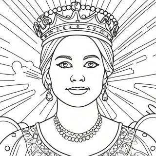 Queen With A Crown Coloring Page 25283-19977