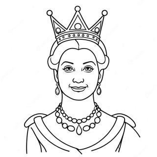 Queen With A Crown Coloring Page 25283-19978