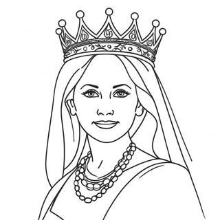 Queen With A Crown Coloring Page 25283-19979