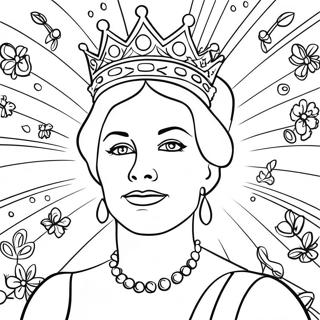 Queen With A Crown Coloring Page 25283-19980