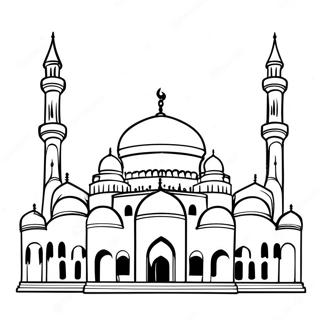 Islamic Mosque Coloring Page 2530-2018