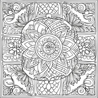 Beautiful Islamic Patterns Coloring Page 2531-2030