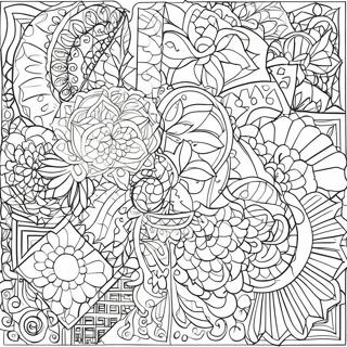 Beautiful Islamic Patterns Coloring Page 2531-2031