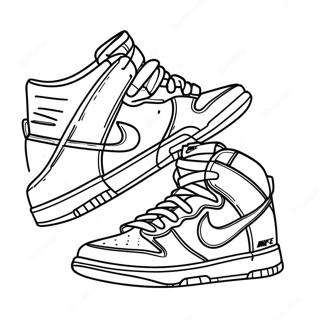 Nike Dunks Coloring Page 25352-20038