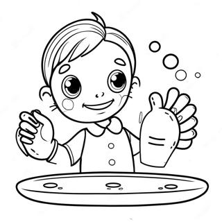 Handwashing Coloring Pages