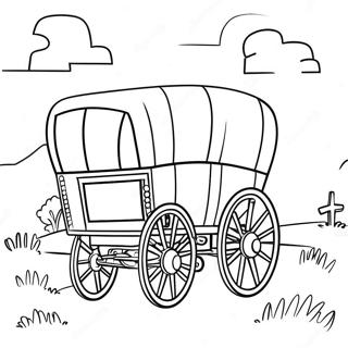 Pioneer Wagon Coloring Page 25392-20047