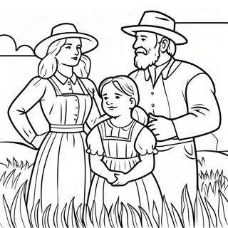 Pioneer Family In The Prairie Coloring Page 25393-20077