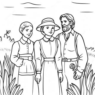 Pioneer Family In The Prairie Coloring Page 25393-20080