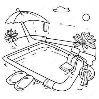 Swimming Coloring Pages