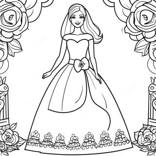 Wedding Barbie Coloring Pages