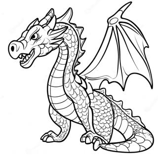 Fearsome Dragon Master Coloring Page 25443-20113