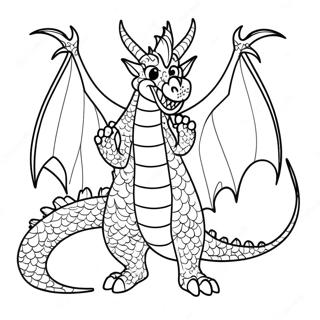 Fearsome Dragon Master Coloring Page 25443-20114