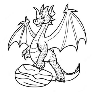 Fearsome Dragon Master Coloring Page 25443-20116