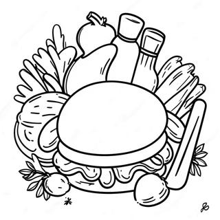 Bbq Coloring Pages