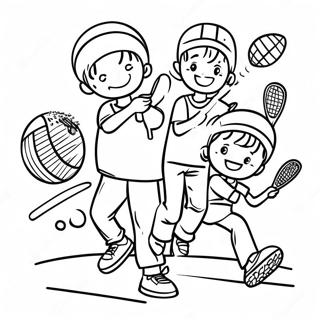 Aktive Kinder Beim Sport Ausmalbild 25473-20128