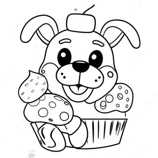 Chica Fnaf Ile Cupcake Boyama Sayfası 25523-20165