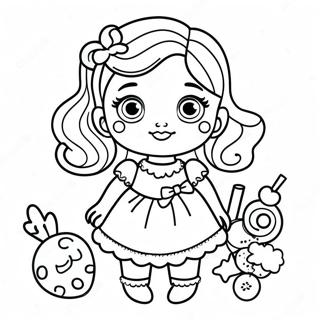 Candylicious Doll With Sweet Treats Coloring Page 25543-20181