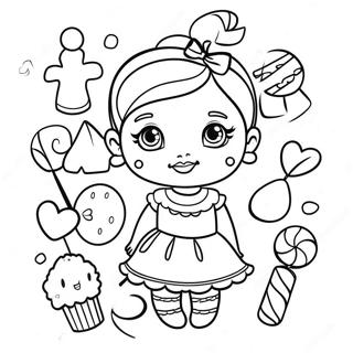 Candylicious Doll With Sweet Treats Coloring Page 25543-20182