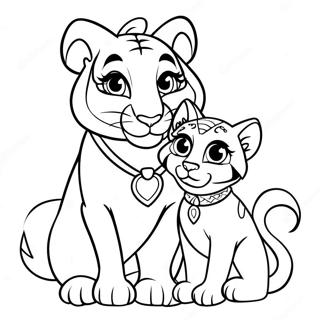 Jasmine And Rajah Coloring Pages