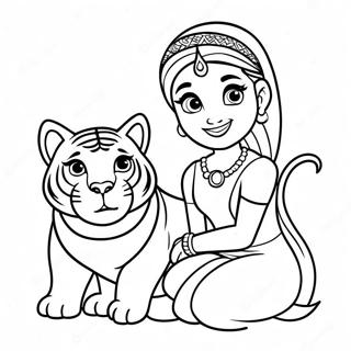 Jasmine And Rajah Coloring Page 25562-20191