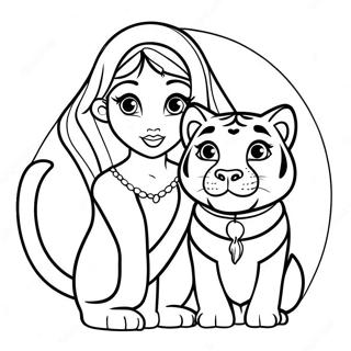 Jasmine And Rajah Coloring Page 25562-20192