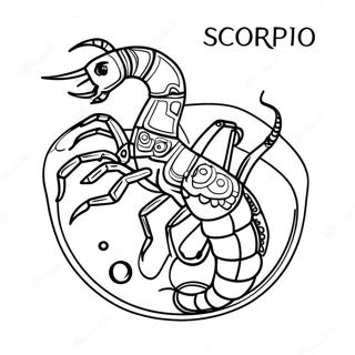 Scorpio Zodiac Sign Coloring Page 25572-20226