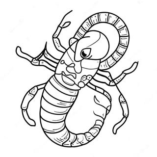 Scorpio Zodiac Sign Coloring Page 25572-20227