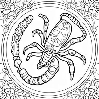 Scorpio Zodiac Sign Coloring Page 25572-20228