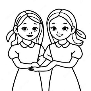 Sisters Coloring Pages