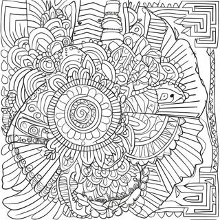 Indigenous Art Patterns Coloring Page 25622-20252