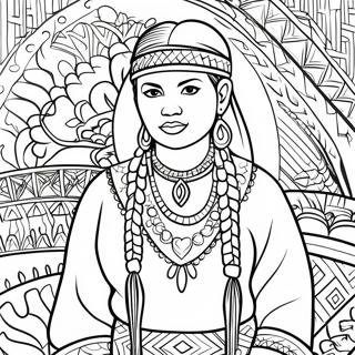 Traditional Indigenous Clothing Coloring Page 25623-20255