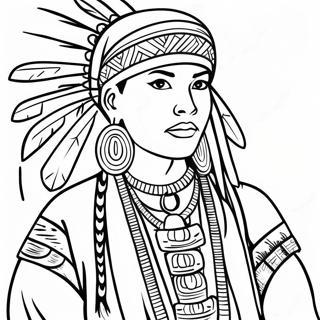 Traditional Indigenous Clothing Coloring Page 25623-20256