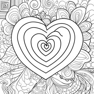 Love Heart Rose Coloring Page 25632-20260