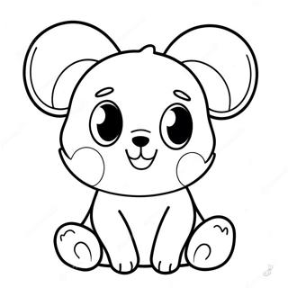 Cute Cartoon Ear Coloring Page 25672-20291