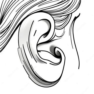 Realistic Human Ear Coloring Page 25673-20281