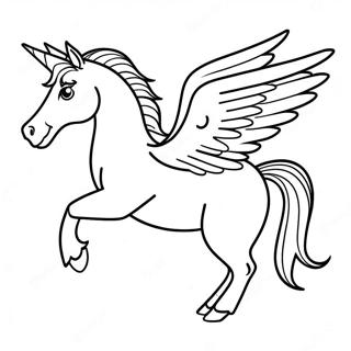 Majestic Pegasus In Flight Coloring Page 2571-2054