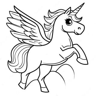 Majestic Pegasus In Flight Coloring Page 2571-2055