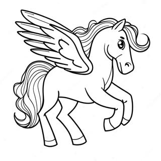 Majestic Pegasus In Flight Coloring Page 2571-2056