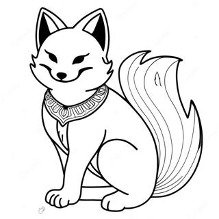 Kitsune Boyama Sayfaları