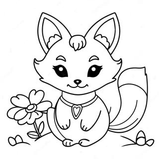 Kitsune Coloring Pages