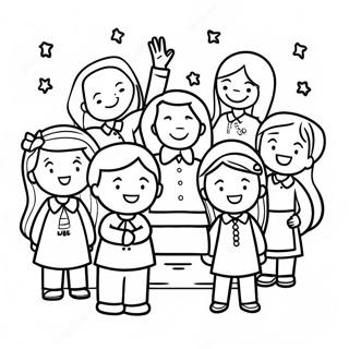 Grateful Children Thanking Pastor Coloring Page 25773-20363