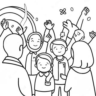 Grateful Children Thanking Pastor Coloring Page 25773-20364