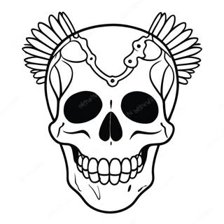 Punk Goth Skull Coloring Page 25792-20382