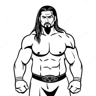 Roman Reigns Wwe Coloring Pages