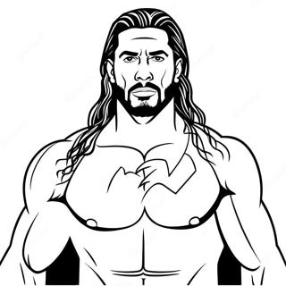 Roman Reigns Wwe Coloring Page 25832-20406