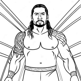 Roman Reigns Wwe Coloring Page 25832-20408