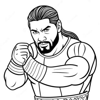 Roman Reigns In Action Coloring Page 25833-20410