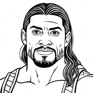 Roman Reigns In Action Coloring Page 25833-20411