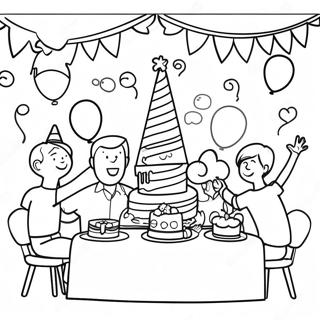 Celebration Party Scene Coloring Page 25842-20425